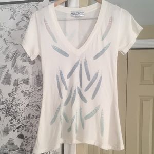 Wildfox Rainbow Feather Tee Rare
